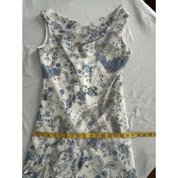 Vintage 90s Alyn Paige Floral Paisley Cowl Neck Shift Dress Juniors Size 9/10 - Picture 8 of 9